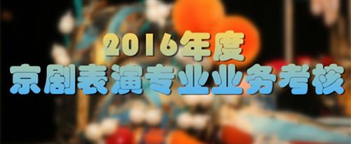 插紧逼国家京剧院2016年度京剧表演专业业务考...